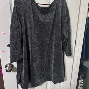 JM Collection Black Sparkle Tunic